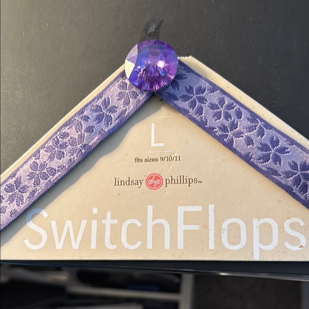 Lindsay Phillips Lavender Floral Strap with Gem